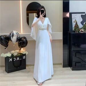 Clearance Price 📣 New White Chiffon Maxi Dress/Gown